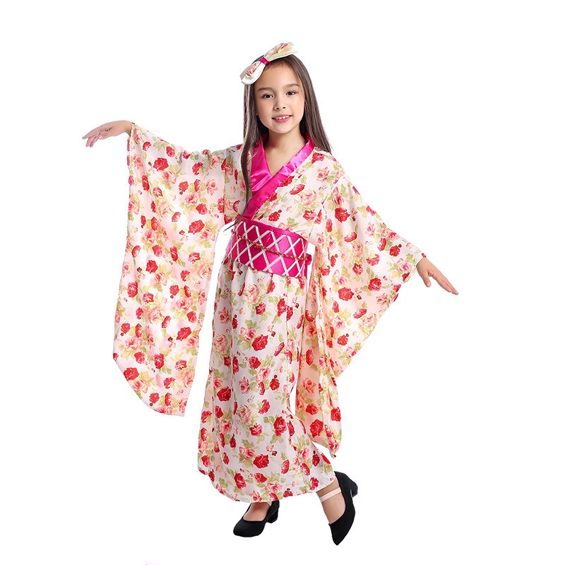 Asian Cosplay Anime - Kız Japon Kimono Takım Elbise Geleneksel