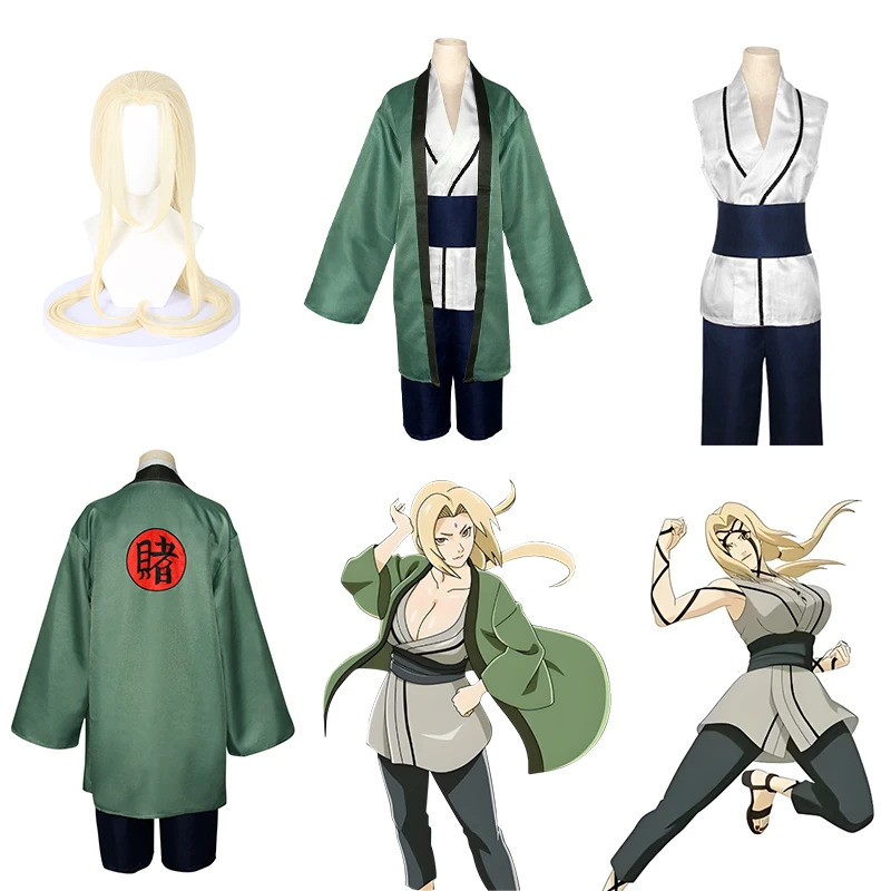 Anime Cosplay Kimono - Tsunade Cosplay Kostüm Anime Karikatür Kız