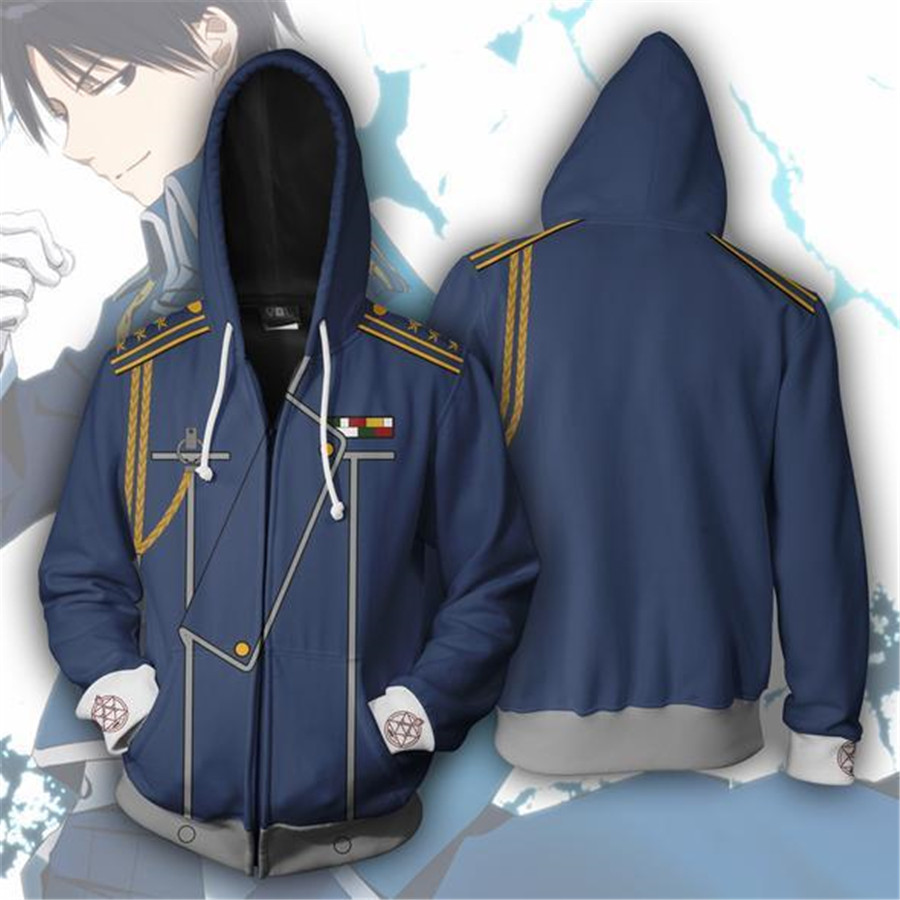 Fullmetal Alchemist Coat - Anime Cosplay Tişörtü Eşofman Üstleri Giysileri