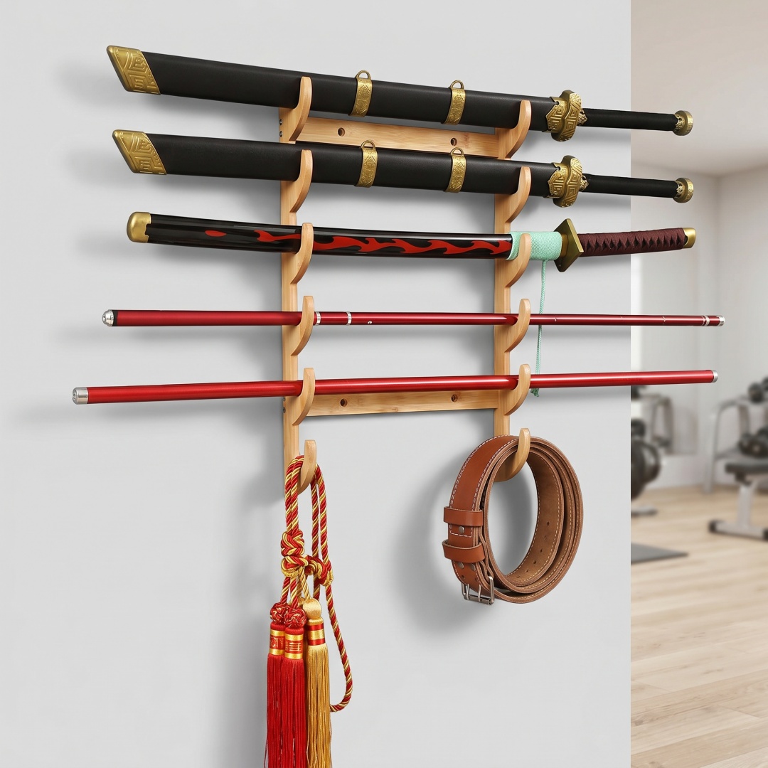 Anime Cosplay Katana - 8 katmanlı duvar kılıç depolama rafı