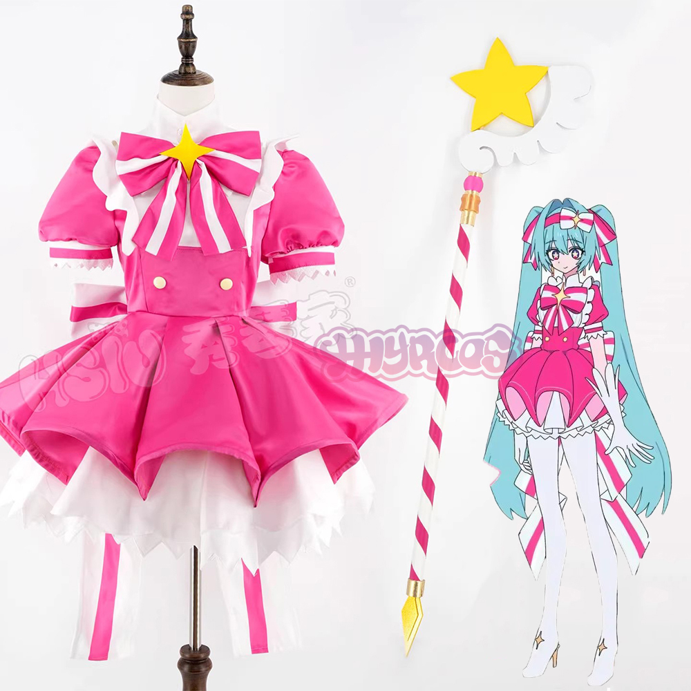 Anime Cosplay Japanese Girl - MMiku Yeniden Deneyin Cosplay Kostümleri Peruk
