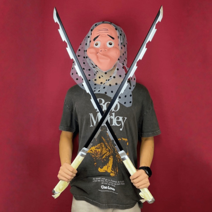 Anime Cosplay Katana - 40 inç Demon Slayer Inosuke Katana