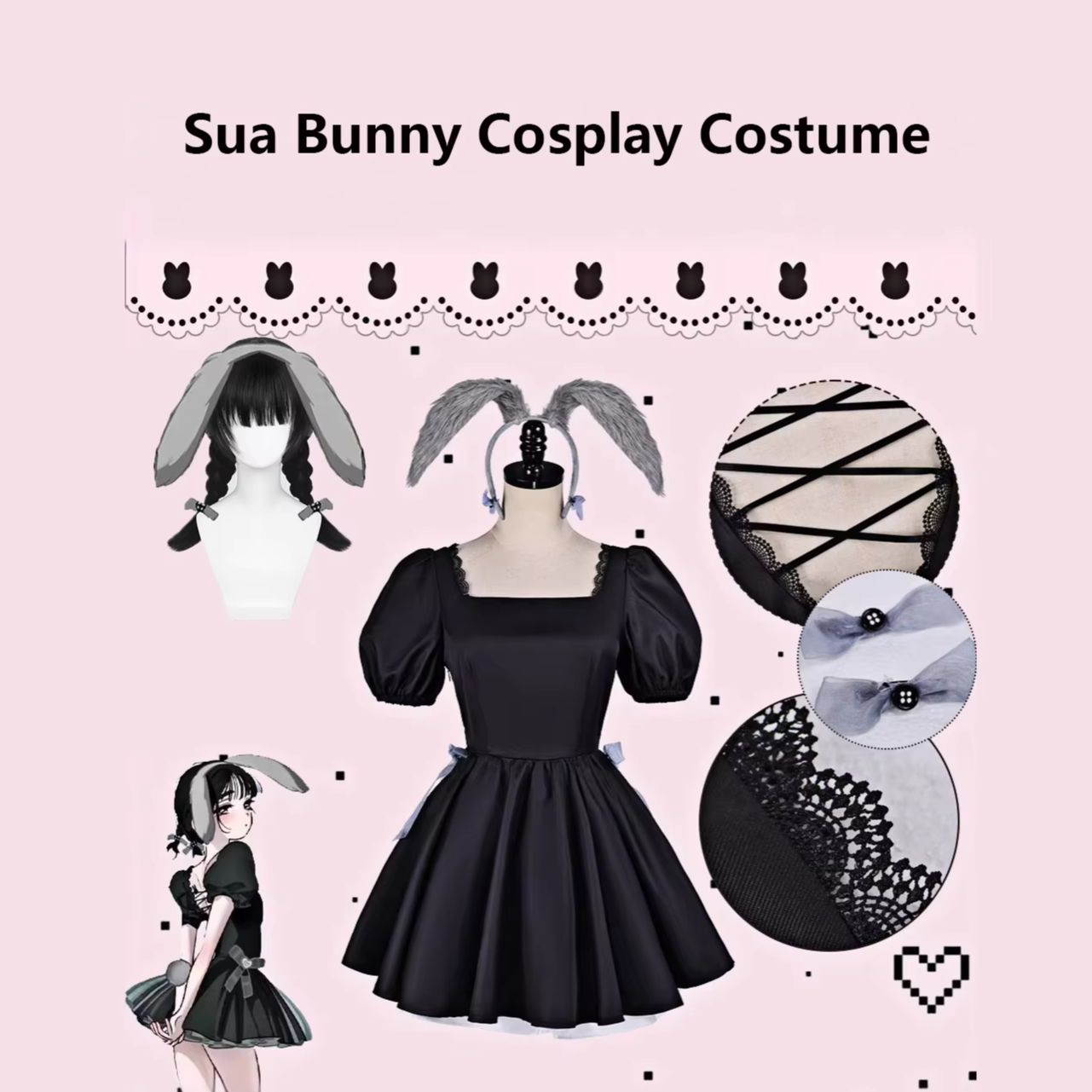 Alien Stage Sua 3. Yıl Dönümü  - Anime Cosplay Black Girl incelemesi ve fiyatı