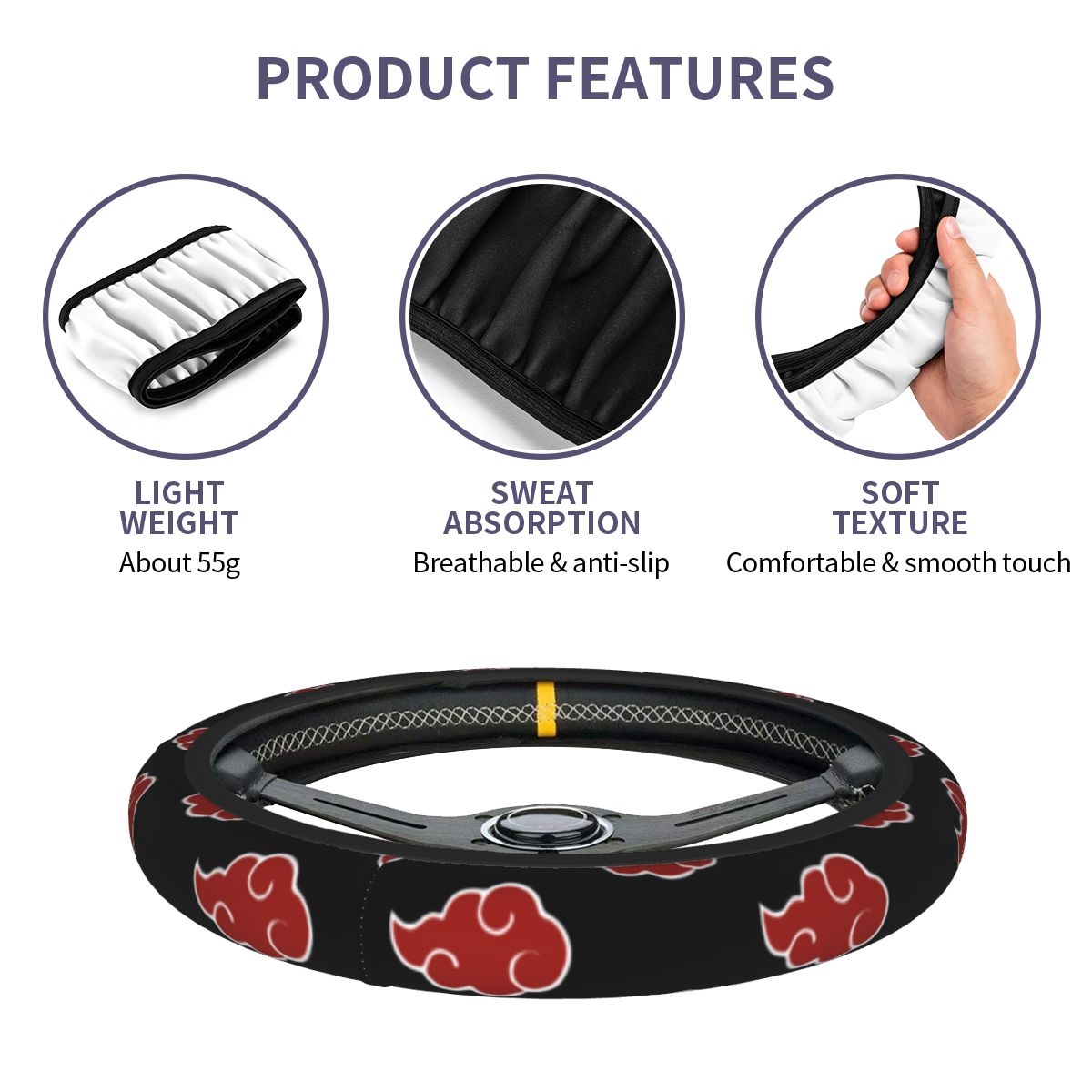 38cm Direksiyon Simidi Kılıfla - Naruto Headband Metal incelemesi ve fiyatı