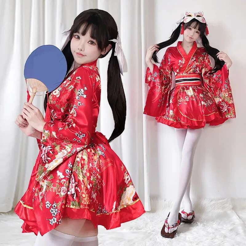 Japon modifiye Kimono elbise k - Anime Cosplay Japanese Girl incelemesi ve fiyatı