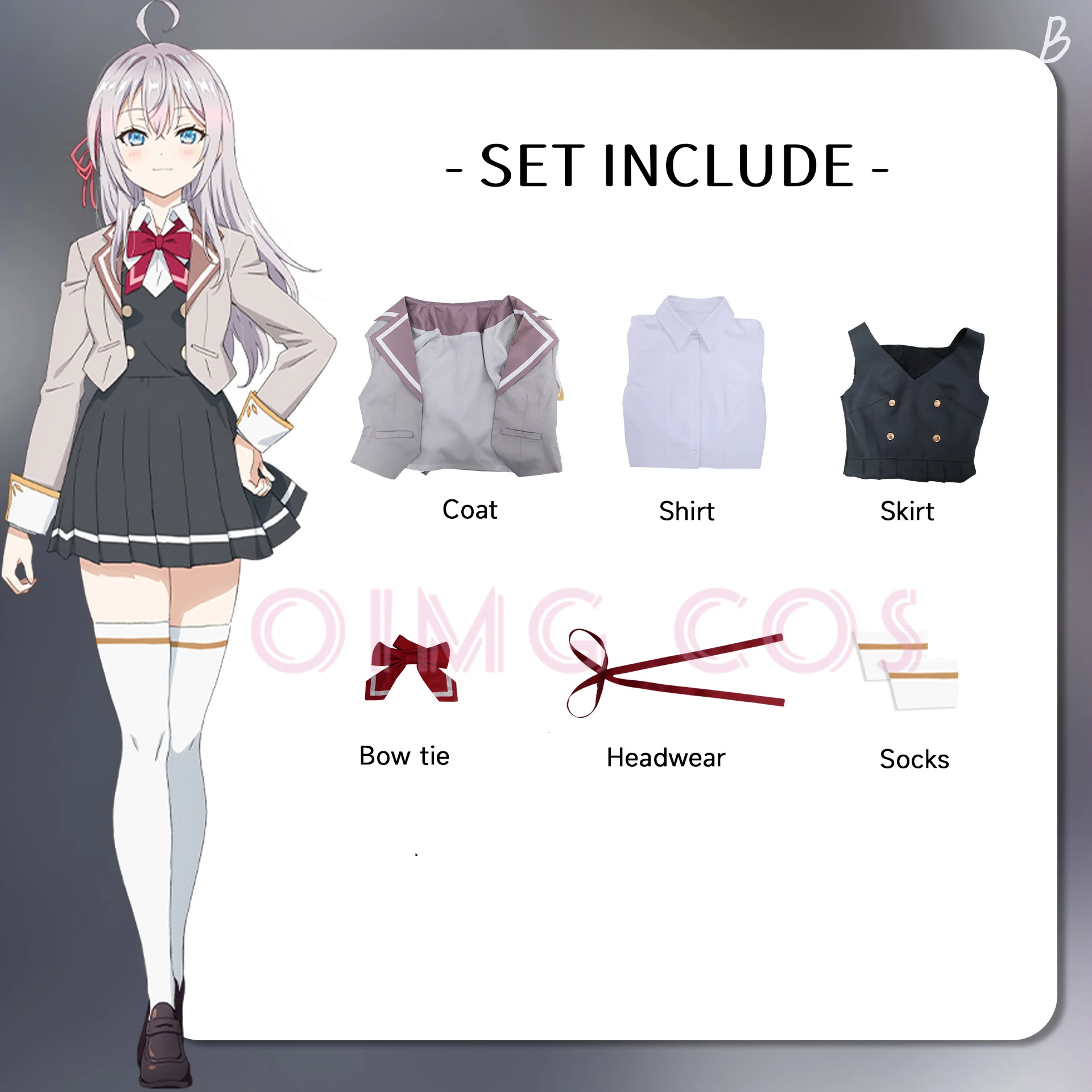 Alya Cosplay Kostümü Alya Baze - Anime Cosplay Dress For Men incelemesi ve fiyatı
