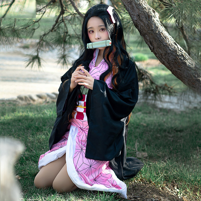 Nezuko Kamado Cosplay Kostümü  - Demon Slayer Haori incelemesi ve fiyatı