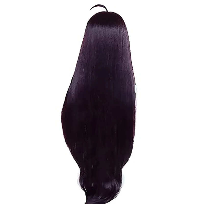 Cos albedo Siyah Mor Uzun Düz  - Anime Cosplay Long Black Hair incelemesi ve fiyatı