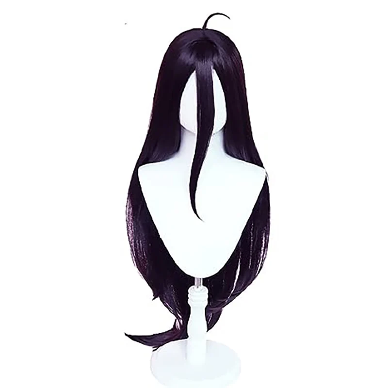 Cos albedo Siyah Mor Uzun Düz  - Anime Cosplay Long Black Hair incelemesi ve fiyatı