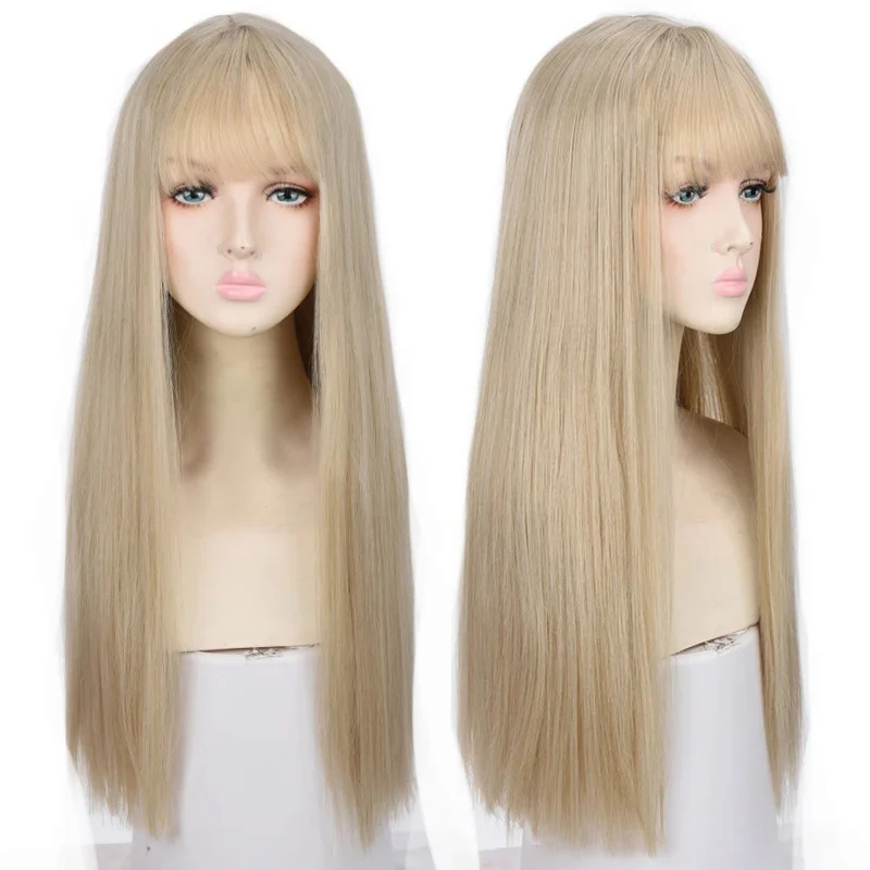 2026 Houyan sentetik uzun düz  - Anime Cosplay Long Black Hair incelemesi ve fiyatı