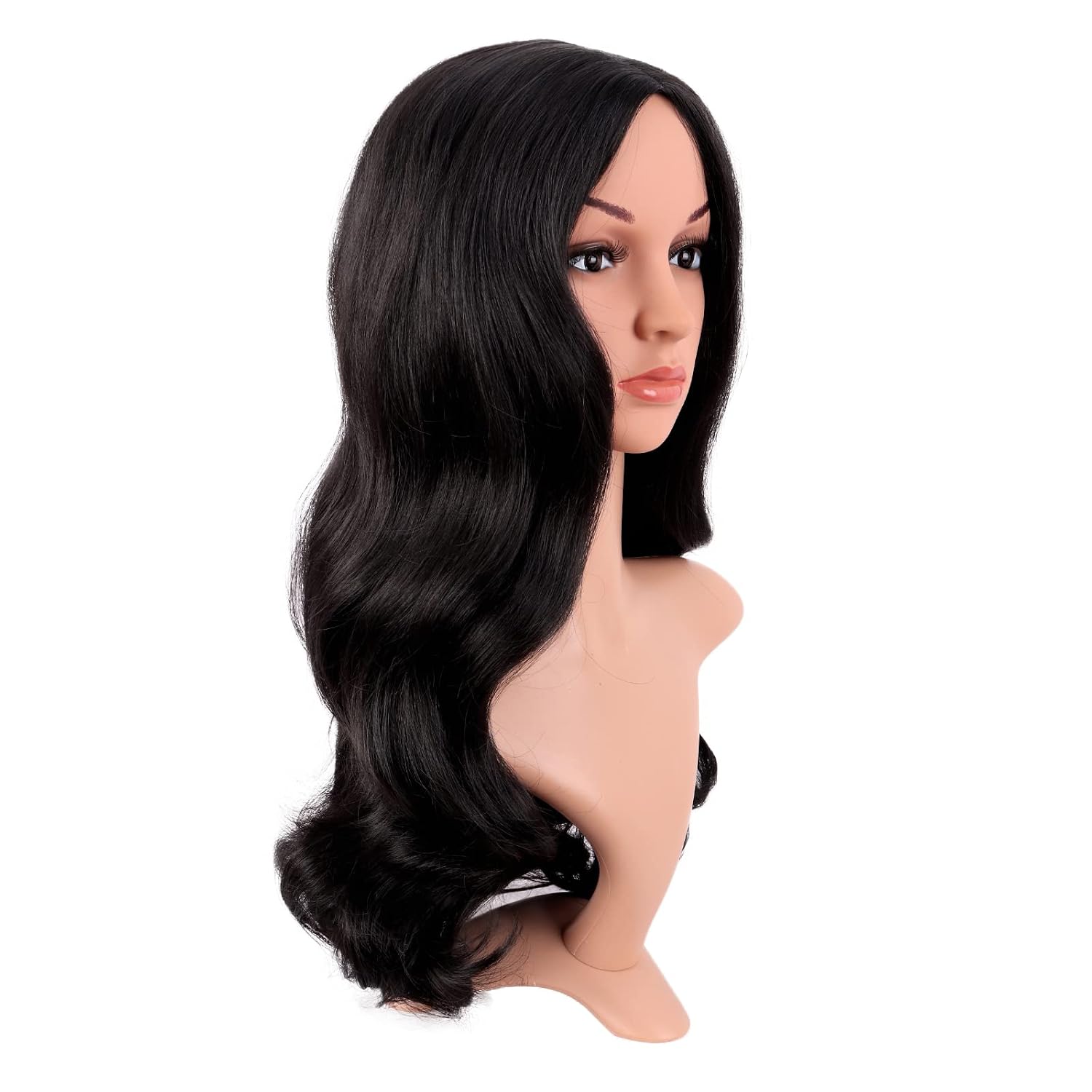 Uzun Kıvırcık Saç Ortadan Ayrı - Anime Cosplay Long Black Hair incelemesi ve fiyatı