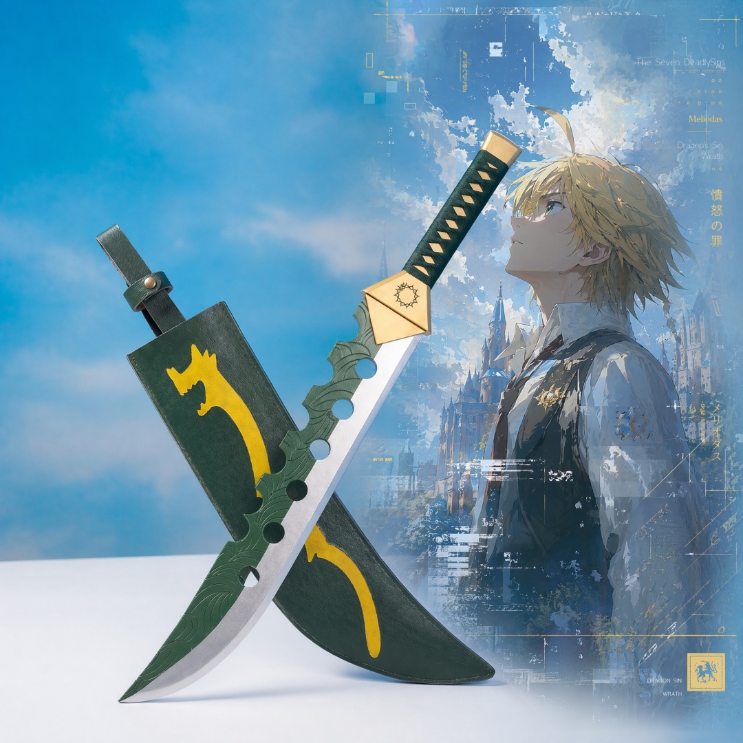 28 inç Yedi Ölümcül Günah Meli - Anime Cosplay Katana incelemesi ve fiyatı