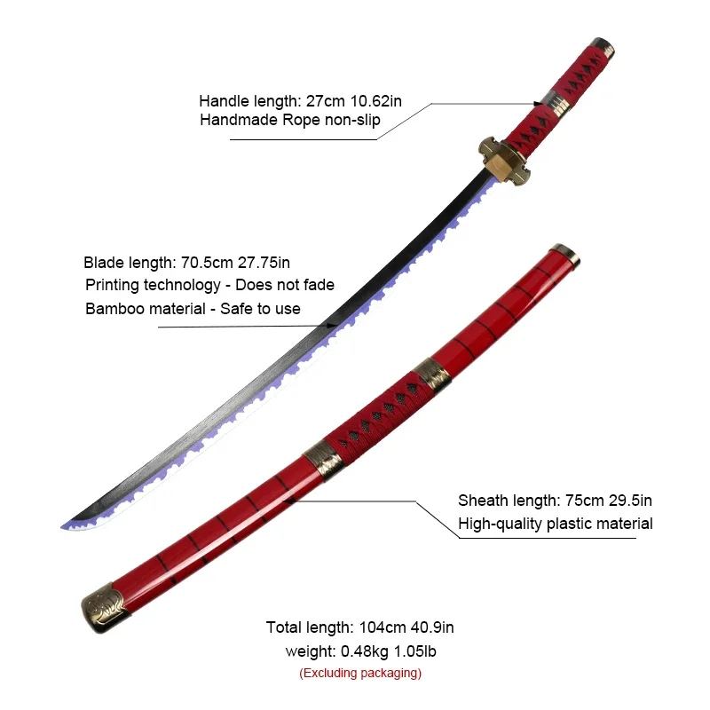 2026 3 adet Roronoa Zoro Kılıç - Anime Cosplay Katana incelemesi ve fiyatı