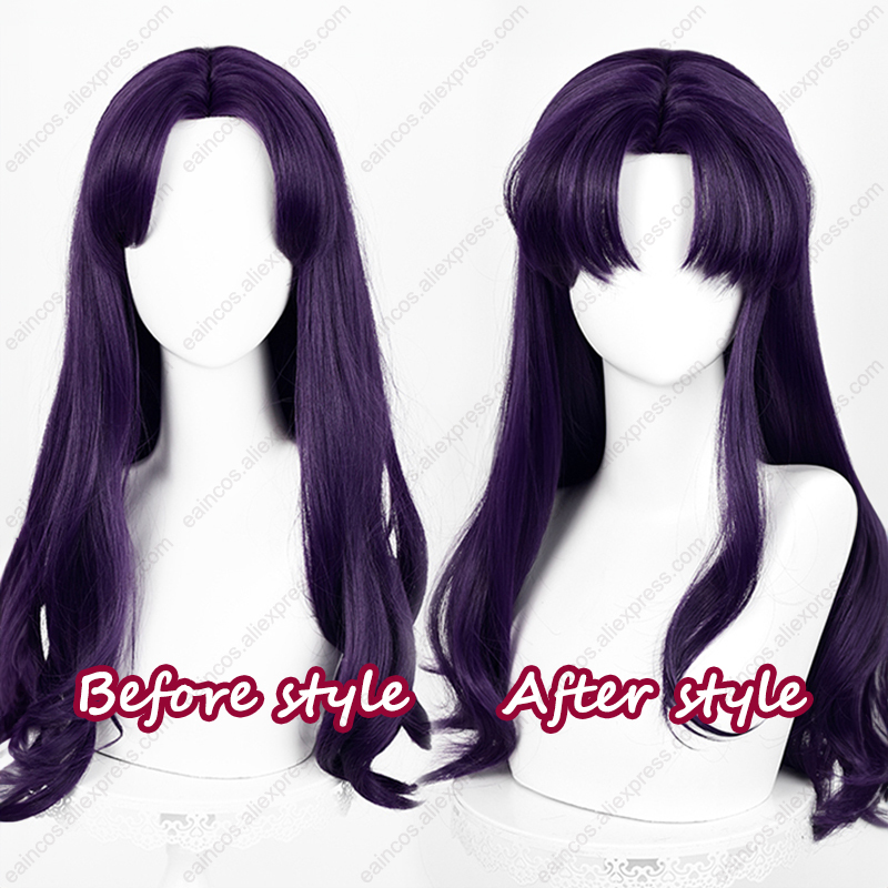 EVA Misato Katsuragi Cosplay p - Anime Cosplay Long Black Hair incelemesi ve fiyatı