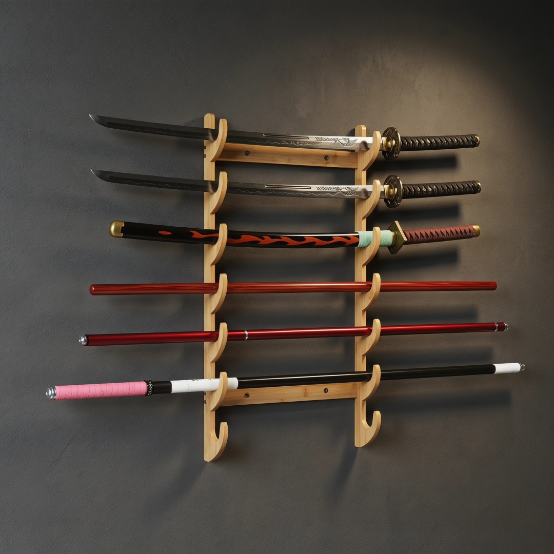 8 katmanlı duvar kılıç depolam - Anime Cosplay Katana incelemesi ve fiyatı
